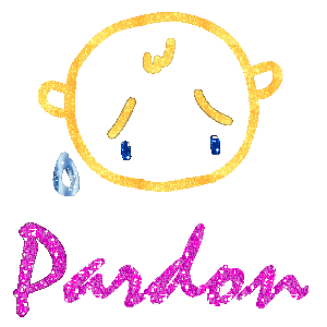 Gif animé pardon triste